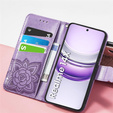 Flip case for Realme 14X / Realme C75, Butterfly, purple