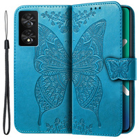 Flip case for TCL 40 NXTPaper, Butterfly, blue