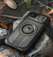 Armored case for iPhone 16e, Dexnor CamProtect MagSafe, black