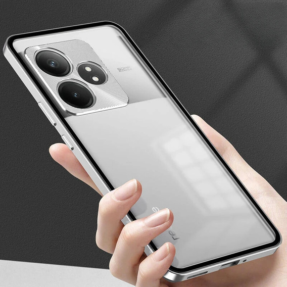 Case for Realme GT 6 / 6T, Frame Case, silver