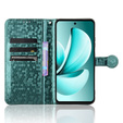 Flip case for Realme C71, Wallet Rhombus, green