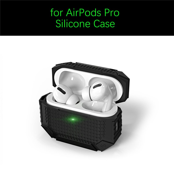 Armoured headphone case with carabiner for Apple AirPods Pro 3