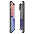 Spigen case for iPhone 15, Ultra Hybrid, black + 9H Tempered Glass