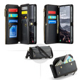 Case CASEME for Samsung Galaxy S24 FE, RFID Leather Wallet, with shoulder strap, black