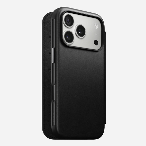 Nomad case for iPhone 17 Pro, Modern Leather Folio, black