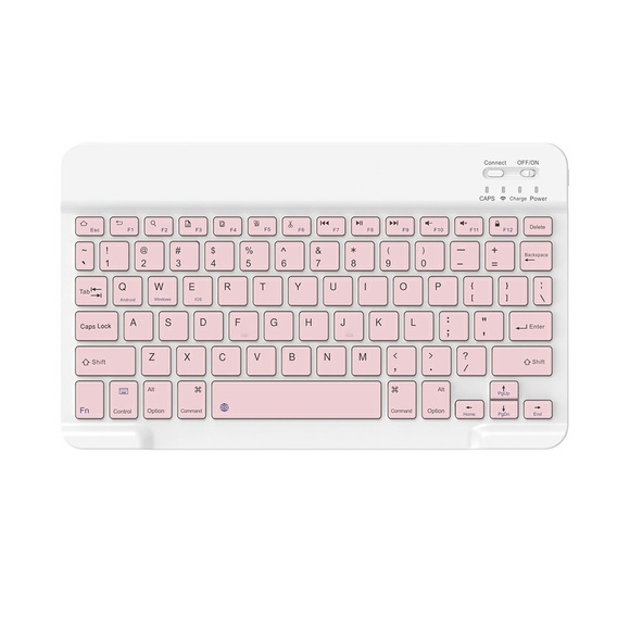Case + keyboard Samsung Galaxy Tab S9 FE, Leather Pen Slot, pink rose gold