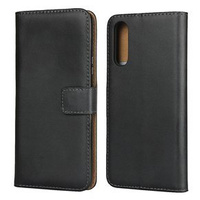 Flip case for Sony Xperia 10 II, Case Genuine Leather, black