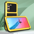 Love Mei Case for Samsung Galaxy S22, armored with glass, yellow