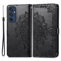 Flip case for Samsung Galaxy M35, Mandala, black
