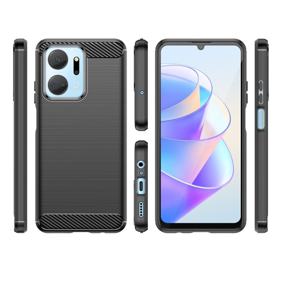 Case for Honor X7a 5G, Carbon, black