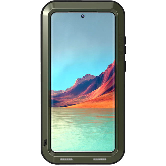 Love Mei Case for Samsung Galaxy S22 Ultra, armored without glass, green