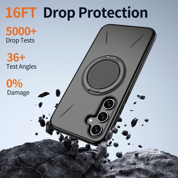 MagSafe case with stand for Samsung Galaxy A57 5G, black