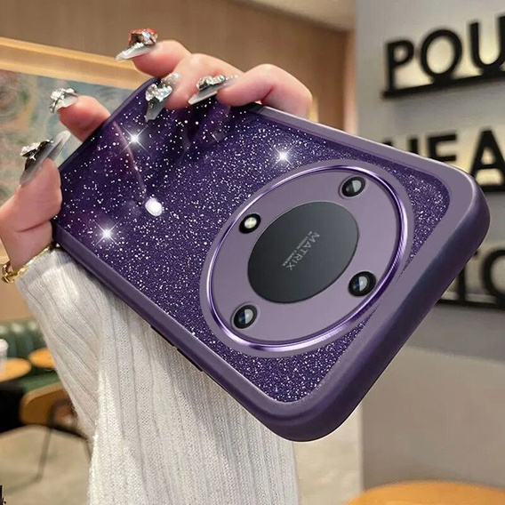 Case for Honor Magic 6 Lite 5G, Glittery Powder, purple