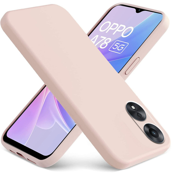 Case for Oppo A78 5G, Silicone Lite, pink