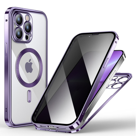Case for iPhone 13 Pro Max, Privacy Dual Glass, for MagSafe, purple