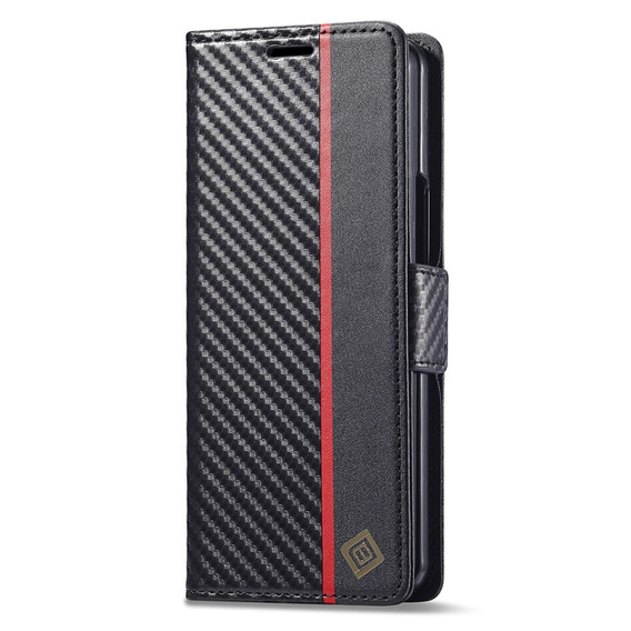 Flap case for Samsung Galaxy S25 Edge, Carbon LC.IMEEKE, black