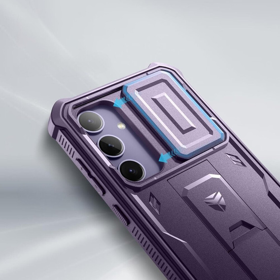 Armored case for Samsung Galaxy S24 Plus, Dexnor Full Body (Two Frames), purple