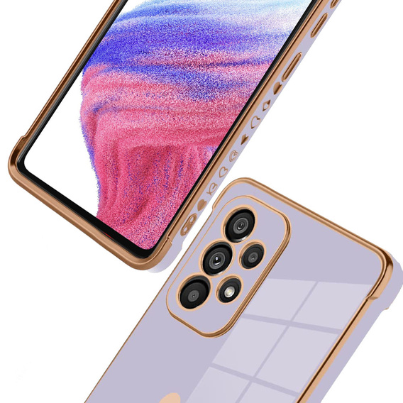 Case for Samsung Galaxy A53 5G, Electro heart, purple