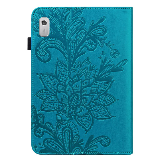 Flap case for Lenovo Tab M9, flower, blue