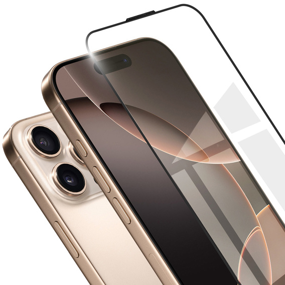 3D Tempered Glass for iPhone 16 Pro Max, black