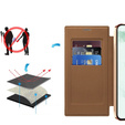 Flip case for Samsung Galaxy S22 Ultra 5G, RFID Wallet MagSafe CamShield, brown