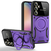 Armored Case for Samsung Galaxy A55 5G, Magnetic Ring, purple