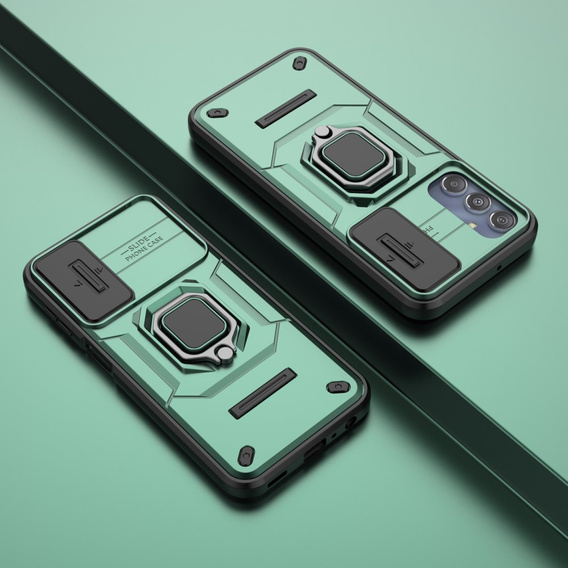 Case for Samsung Galaxy M34, KickStand Camera Lens, green