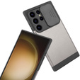 Case for Samsung Galaxy S24 Ultra, ERBORD MagProtect Slide Camera, gray gunmetal
