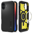 Spigen case for iPhone 16 Plus, Tough Armor Mag MagSafe, black + 9H Tempered Glass