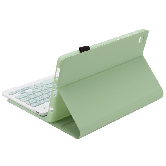 Case + keyboard Samsung Galaxy Tab A7 Lite 8.7 T220 / 225, light green