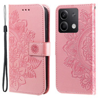 Flip case for Xiaomi Redmi Note 13 5G, Mandala, pink rose gold