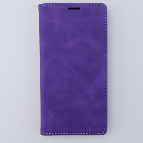 Case for iPhone 15, ERBORD Vintage, wallet with flap, purple