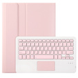 Case + keyboard iPad 10.9 2022 10 Gen, TouchPad Pen Slot, pink rose gold