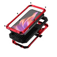 Case for iPhone 15, R-JUST, armoured, red / black