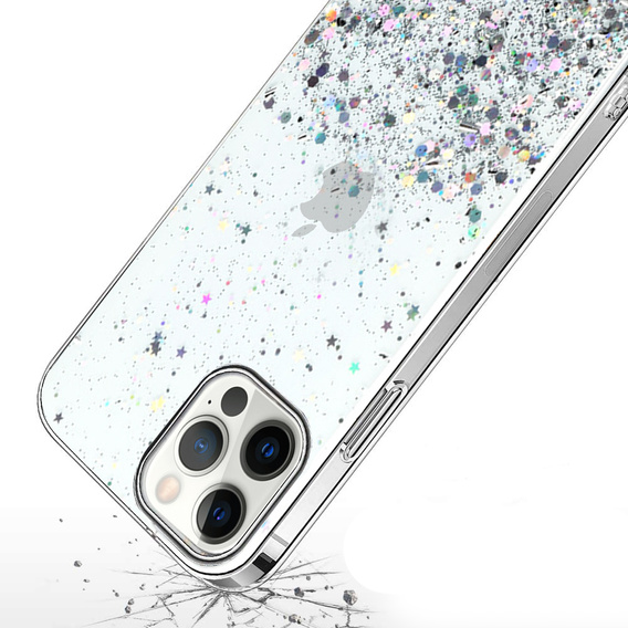 Case for iPhone 13 Pro Max, Glittery, transparent