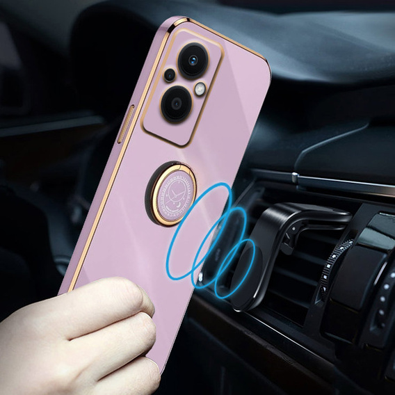 Case for Oppo Reno7 Lite, Electro Ring, purple