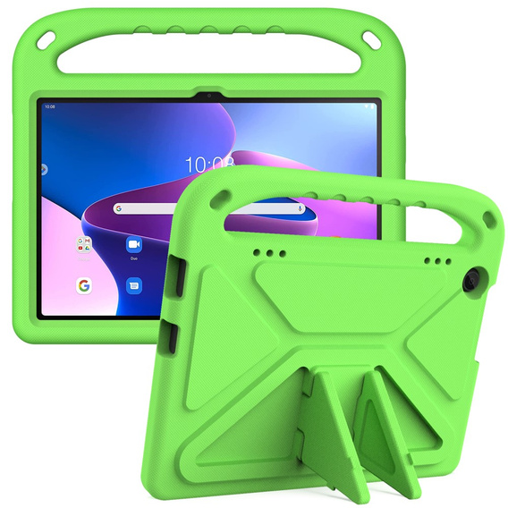 Children's Case for Lenovo Tab M10 10.1 Gen 3, Children's Case with Holder, green