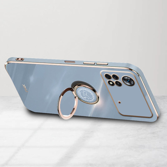 Case for Xiaomi Poco X4 Pro 5G, Electro Ring, blue