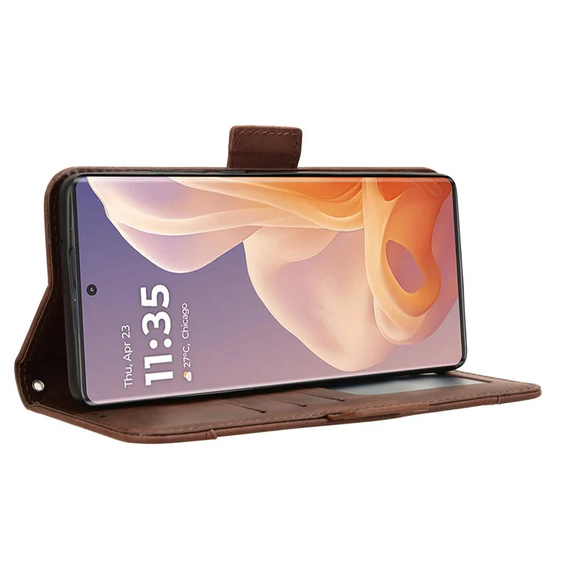 Flip case for Motorola Moto G85, Card Slot, brown