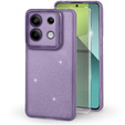 Case for Xiaomi Redmi Note 13 Pro 5G, Glittery Powder, purple + 9H tempered glass