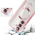 Flip case for Samsung Galaxy S25, RFID Wallet MagSafe CamShield, pink