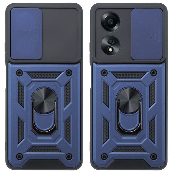 Case for Oppo A58 4G, CamShield Slide, blue