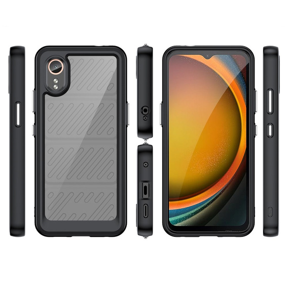 Case for Samsung Galaxy Xcover 7, Fusion Hybrid, transparent / black
