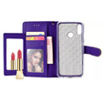 Flip case for Huawei P Smart 2019 / Honor 10 Lite, Glitter Mirror Wallet, purple