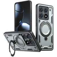 Case for Xiaomi 14T Pro, Military MagSafe, silver