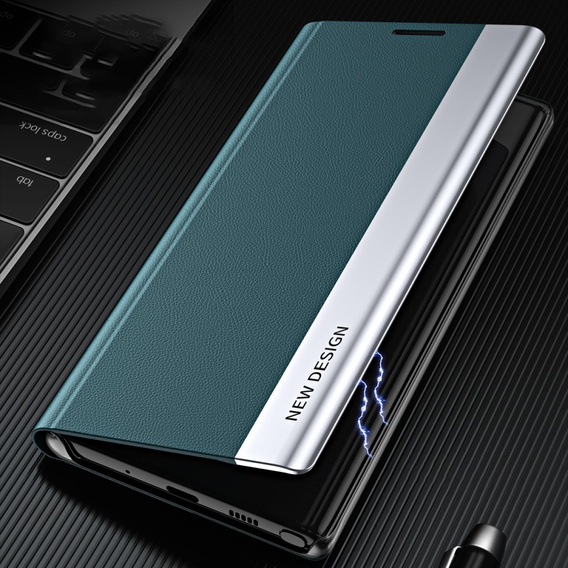 Flip case for Samsung Galaxy S22 5G, Side Magnetic, green