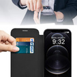 Flip case for iPhone 12 Pro Max, RFID Wallet MagSafe CamShield, black