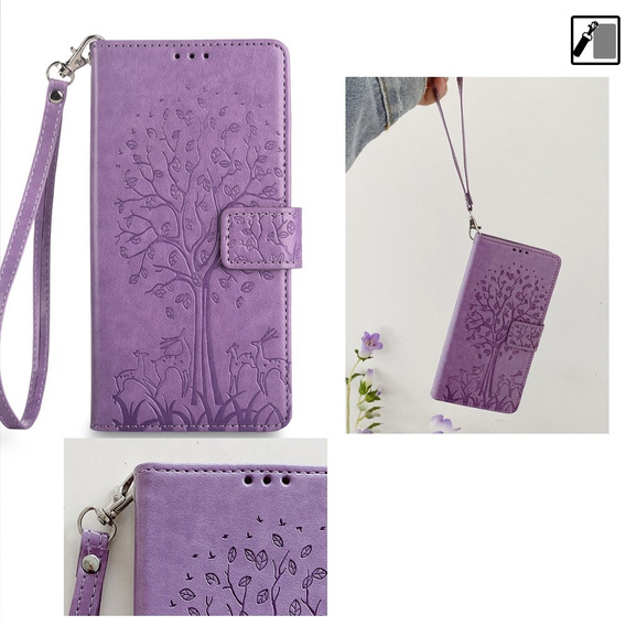 Flip case for Samsung Galaxy M15 5G, Tree, purple
