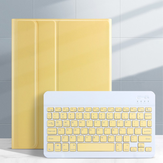 Case + keyboard iPad 10.2 2019 / 2020 / 2021, yellow