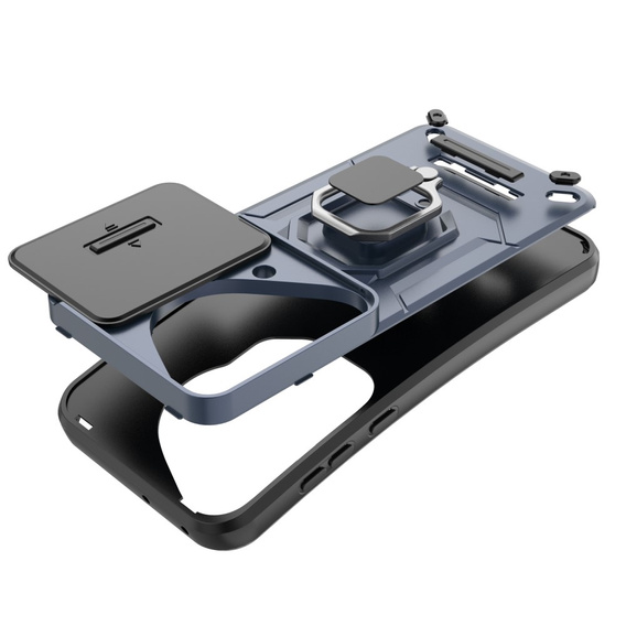 Case for Huawei Pura 70 Ultra, KickStand Camera Lens, black
